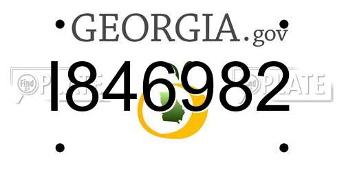 I846982 Georgia License Plate