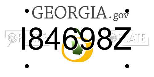 I84698Z Georgia License Plate
