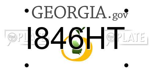 I846HT Georgia License Plate