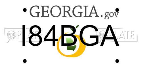 I84BGA Georgia License Plate