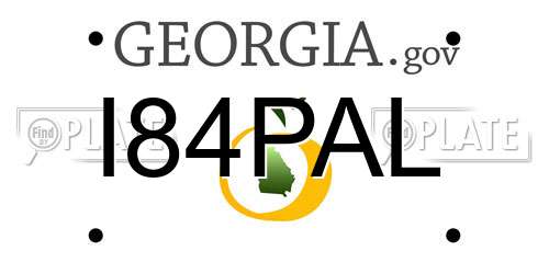 I84PAL Georgia License Plate