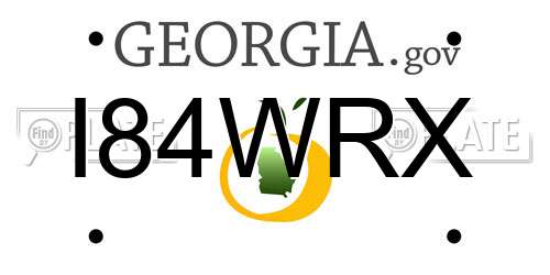I84WRX Georgia License Plate