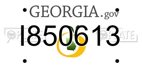 I850613 Georgia License Plate