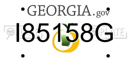 I85158G Georgia License Plate