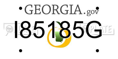 I85185G Georgia License Plate