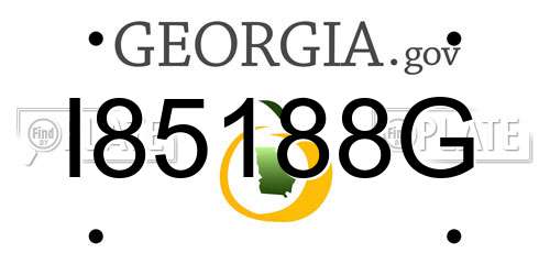 I85188G Georgia License Plate
