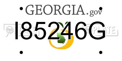 I85246G Georgia License Plate