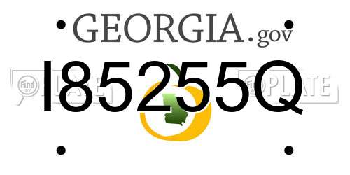 I85255Q Georgia License Plate