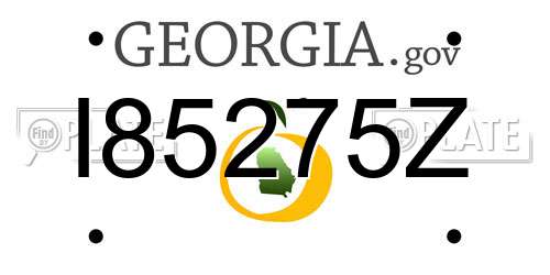 I85275Z Georgia License Plate