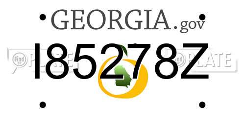 I85278Z Georgia License Plate