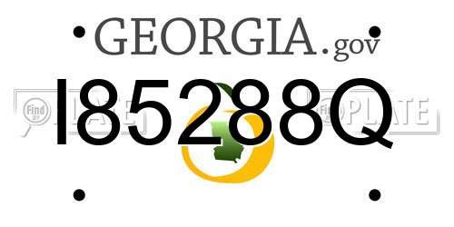 I85288Q Georgia License Plate