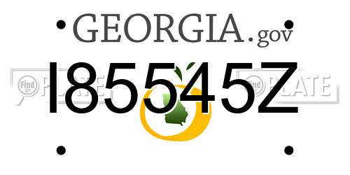 I85545Z Georgia License Plate