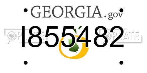 I855482 Georgia License Plate