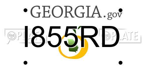 I855RD Georgia License Plate