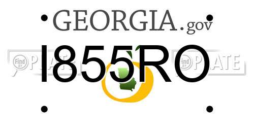 I855RO Georgia License Plate