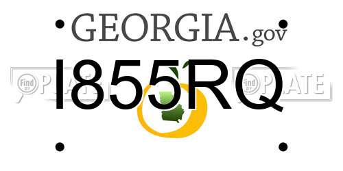 I855RQ Georgia License Plate