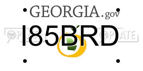 I85BRD Georgia License Plate