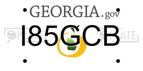 I85GCB Georgia License Plate