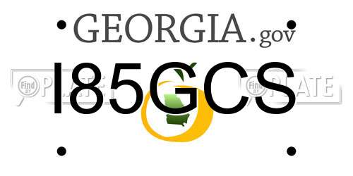 I85GCS Georgia License Plate