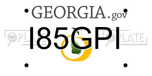 I85GPI Georgia License Plate