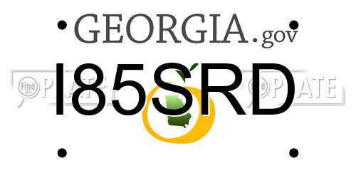 I85SRD Georgia License Plate