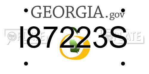 I87223S Georgia License Plate