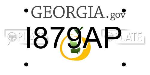 I879AP Georgia License Plate