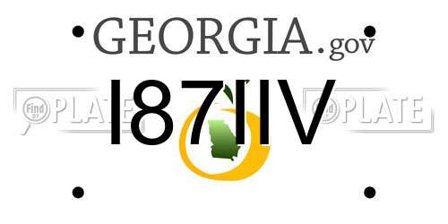 I87IIV Georgia License Plate