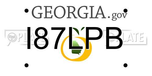 I87LPB Georgia License Plate
