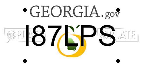 I87LPS Georgia License Plate