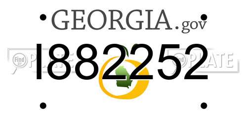 I882252 Georgia License Plate
