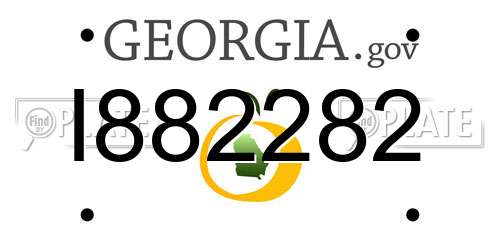 I882282 Georgia License Plate