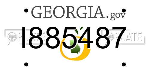 I885487 Georgia License Plate
