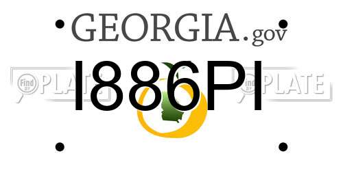 I886PI Georgia License Plate