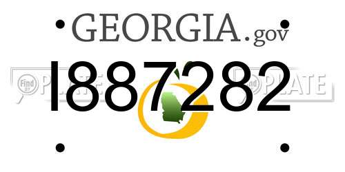 I887282 Georgia License Plate