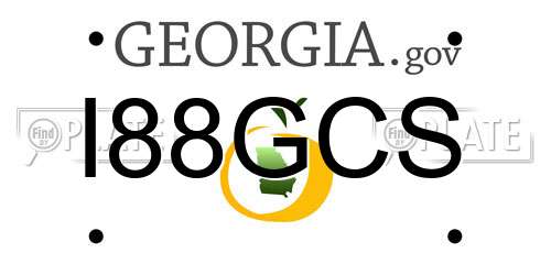 I88GCS Georgia License Plate