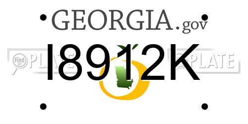 I8912K Georgia License Plate