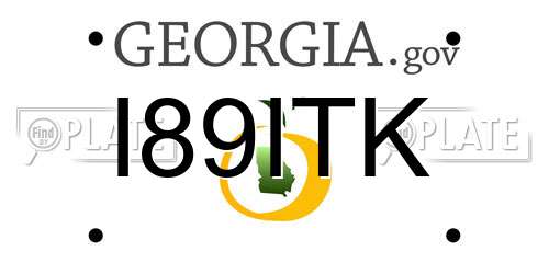 I89ITK Georgia License Plate