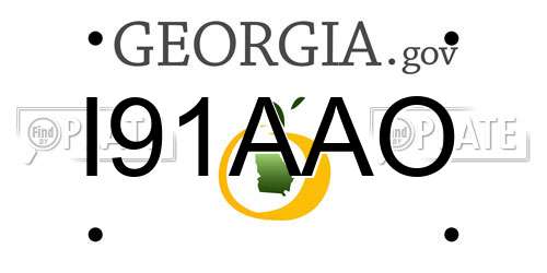 I91AAO Georgia License Plate