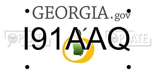 I91AAQ Georgia License Plate