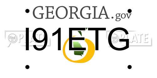 I91ETG Georgia License Plate