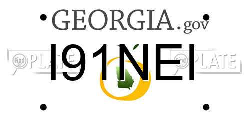 I91NEI Georgia License Plate