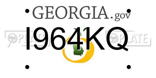 I964KQ Georgia License Plate