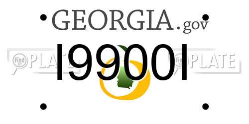 I9900I Georgia License Plate