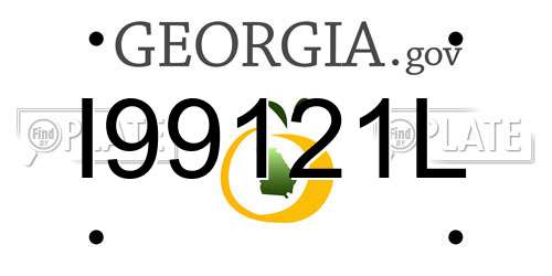 I99121L Georgia License Plate
