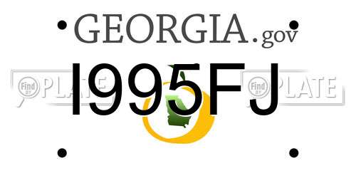 I995FJ Georgia License Plate