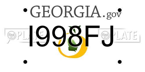 I998FJ Georgia License Plate