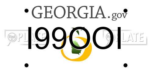 I99OOI Georgia License Plate