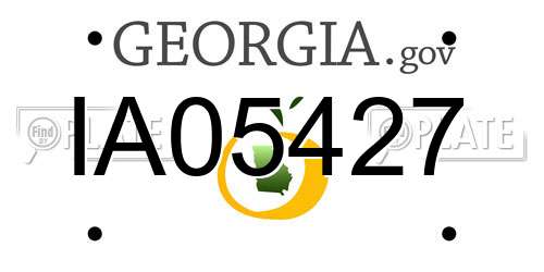 IA05427 Georgia License Plate