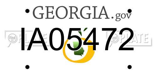 IA05472 Georgia License Plate